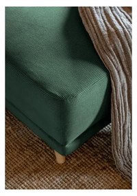 Zielony sztruksowy rozkładany narożnik (strona zmienna) Lazy Lukka – Miuform