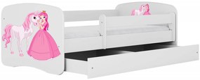 Łóżko dla dziewczynki z materacem Rostok 2X mix 70x140 - białe