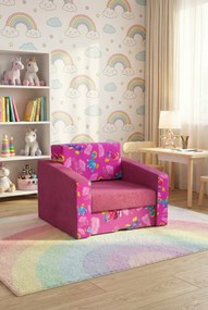 Fioletowy fotel z funkcją spania w kucyki S9-W04