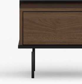 Szafka nocna Zenar z szufladą 50 cm - orzech elegant / czarny