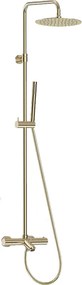 Luisa II 250 termostatyczna kolumna wannowo-prysznicowa szczotkowane złoto - Essebagno