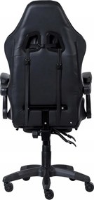 Fotel gamingowy z podnóżkiem Raxor, kolor czarno-biały