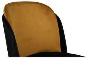 Zestaw krzeseł do jadalni Dore Mustard and Black,2 szt.