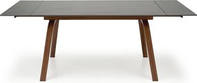 Stół rozkładany LOZANO 140(200)x82 czarny marmur/orzech