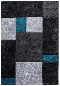 Dywan nowoczesny Hawaii 3D szaro-czarno-turkusowy 200 cm x 290 cm