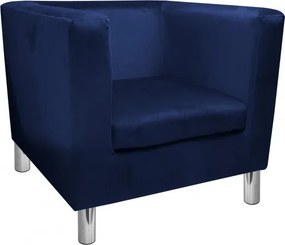 Fotel Monaco tkanina Welur : Kolor nogi - Chrom, Kolor tkaniny - VELVET - MG16, Wysokość nogi - 15 cm