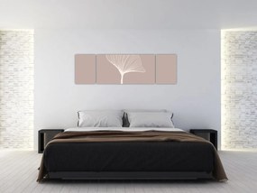 Obraz - Beżowe liście N⁰5 (170x50 cm)