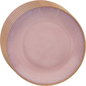 Orion Zestaw ceramicznych talerzy deserowych Glazeróżowe 20,5 cm, 6 szt.