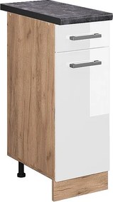 Szafka dolna do kuchni biały wysoki połysk 30x60x81.6 r-line