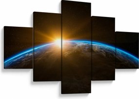 Obraz planety Ziemi z kosmosu (125x70 cm)