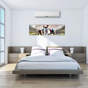 Obraz - Piłka nożna (170x50 cm)