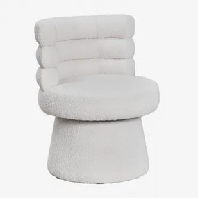 Zestaw 4 Obrotowych Krzeseł Do Jadalni Tapicerowanych Protea Bukla Biała - Sklum