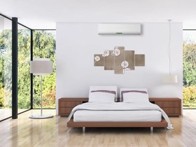 Obraz - Draperie z kwiatami (125x70 cm)