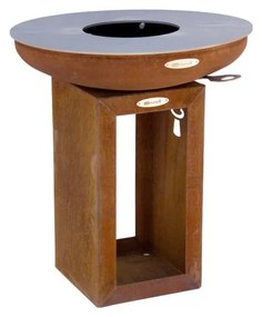 Brązowy grill zewnętrzny na węgiel Remundi Carus S, ø 62 cm
