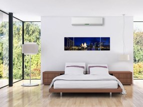 Obraz Singapuru nocą (170x50 cm)