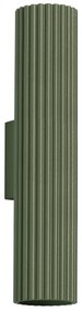 Kinkiet KARBON 30 zielony oliwkowy ryflowany SOLLUX  LIGHTING