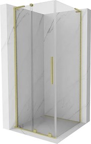 Mexen Velar L kabina prysznicowa rozsuwana 120 x 120 cm, transparent, złota szczotkowana - 871-120-120-03-55