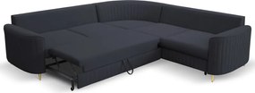 Narożnik LAREN nowoczesna sofa z funkcją spania pojemnik na pościel prawa strona CASTEL 79 251x251x85 cm