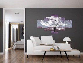 Obraz - Drzewo w chmurach (125x70 cm)