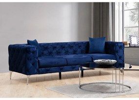 Ciemnoniebieska aksamitna sofa 237 cm Como – Artie