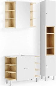 Zestaw mebli łazienkowych biały 79.6x32x64 aquis