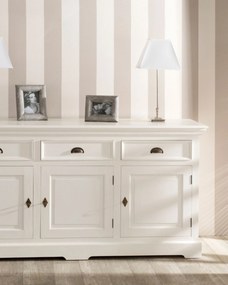 Komoda Brighton 3 szuflady + 3 drzwi white