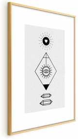 Plakat Symbole 29,7x42 cm z ramą złotą z marginesem ARTGEIST B