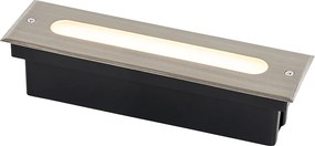 Nowoczesny klosz do zabudowy stalowy 30 cm z LED IP65 - Eline