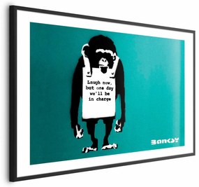 Plakat Zła małpa 90x60 cm z ramą czarną z marginesem ARTGEIST B