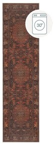 Bordowy chodnik odpowiedni do prania 60x230 cm Nico Global – Flair Rugs