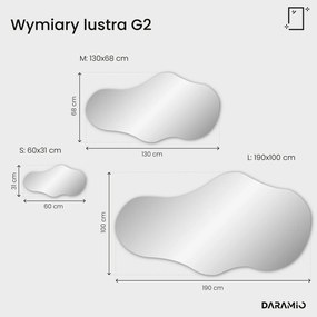 Nietypowe lustro łazienkowe z oświetleniem LED G2