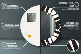 Abstrakcja geometria Lustro dekoracyjne okrągłe