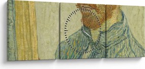 Obraz - Portrait of Vincent van Gogh, reprodukcje (z zegarem) (90x30 cm)
