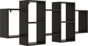 Czarna Minimalistyczna Półka Ścienna H0-G01