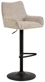 Beżowy hoker z regulowaną wysokością/z podłokietnikami (wysokość siedziska 85 cm) Eddie – Actona