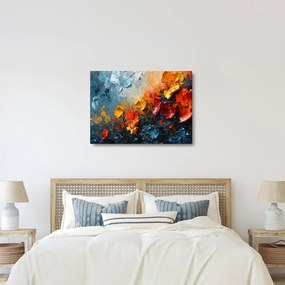 Obraz - Abstrakcyjny obraz kwiatów III. (70x50 cm)