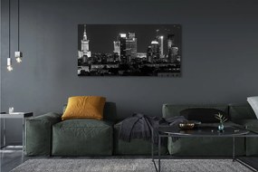 Obraz drukowany na płótnie Światła Warszawskiej Metropolii