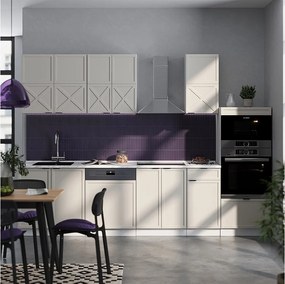 Aneks kuchenny szary/beżowy/biały 300x46x81.6 fame-line