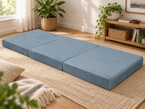 Materac 180/80 + Torba składany turystyczny tkanina Welur : Kolor tkaniny - VELVET - BL06, Rozmiar - 180/80/15, Typ tkaniny - Velvet