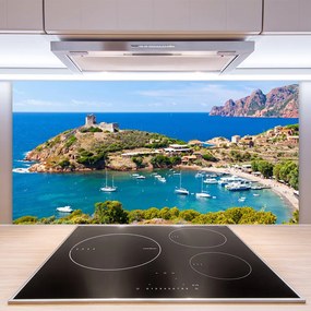 Szkło do Kuchni na Ścianę Rajska Zatoka U Podnóża Gór