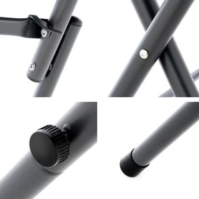 Składany wysoki stolik - szary 110 cm