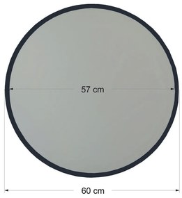 Lustro Yuvarlak Ayna Siyah 60 cm