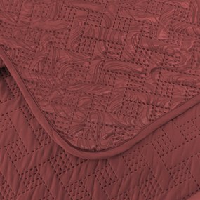 Narzuta na łóżko ze wzorem WICKER bordowy Rozmiar: 170 x 210 cm