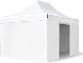 TOOLPORT 3x4,5 m Namiot Ekspresowy PROFESSIONAL Alu 40 mm, ze ścianami bocznymi, bez okien, biały - (600193)