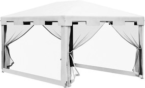 Outsunny Pawilon Namiot ogrodowy 3 x 3 m Pawilon, odporny na warunki atmosferyczne, składany, 395cm x 295cm x 255 cm, Biały