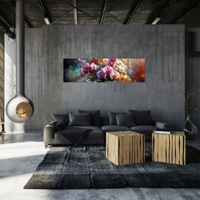 Obraz - Wazon z kwiatami II. (170x50 cm)