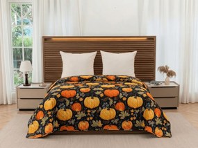 Narzuta na łóżko ORANGE PUMPKINS, kolorowy Rozmiar: 220 x 240 cm