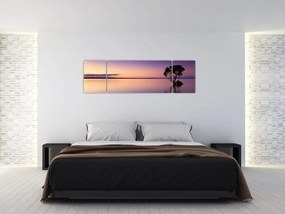Obraz powierzchni wody o wschodzie słońca (170x50 cm)