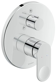 Duravit B.3 podtynkowa bateria prysznicowa z przełącznikiemMosiądz - chrom - 2 odbiorniki - Ø 17 cm