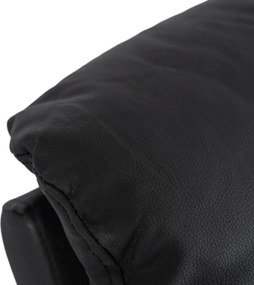 Fotel Masujący BRUCE Rozkładany Czarny Ekoskóra Nowoczesny
